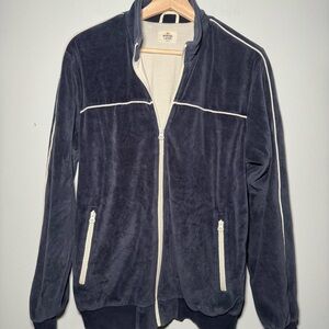 Marine Layer Jacket Womens Medium Blue Cara Track Retro Terry Active Stretch